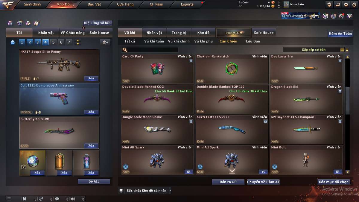 shop acc cf uy tin gia re